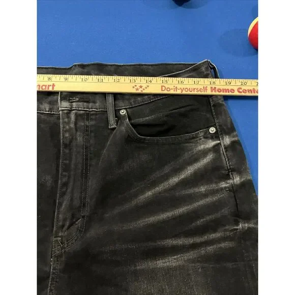 Levi's 522 Men's 36x32 Slim Taper Black Denim Stretch Jeans Fade /‎ Moto